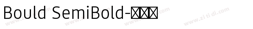 Bould SemiBold字体转换